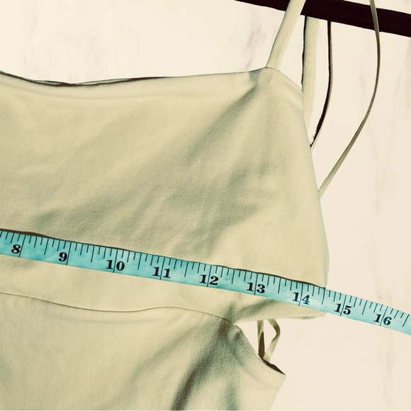 Susana Monaco Maxi Dress Nylon Stretch Fit & Flare Yellow Sz L - Picture 12 of 12